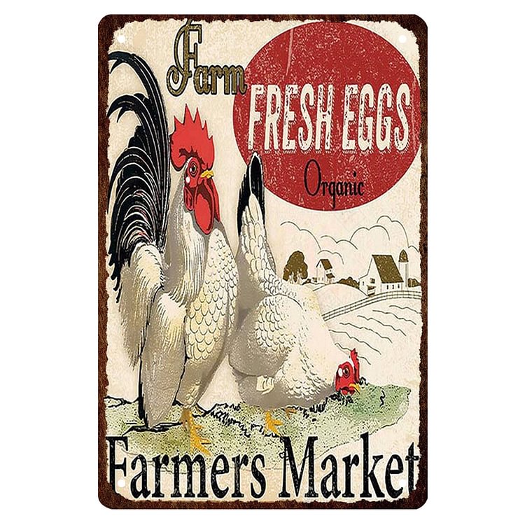 Farm Chicken - Vintage Tin Signs/Wooden Signs - 7.9x11.8in & 11.8x15.7in