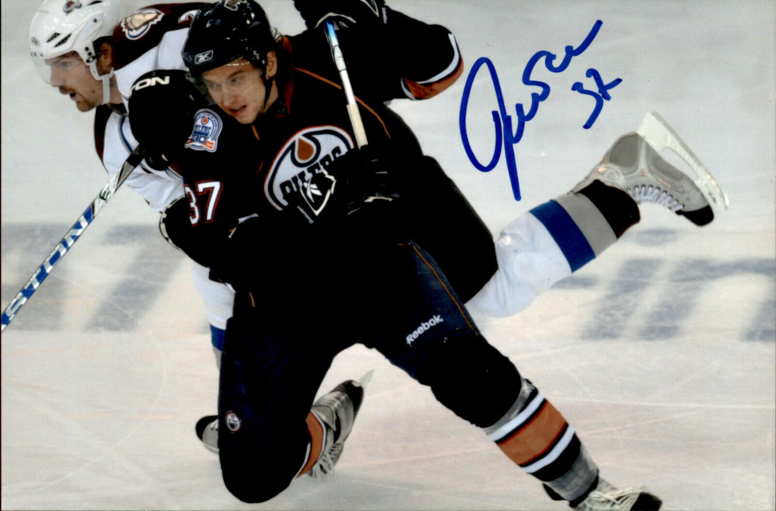 Denis Grebeshkov SIGNED autographed 4x6 Photo Poster painting EDMONTON OILERS