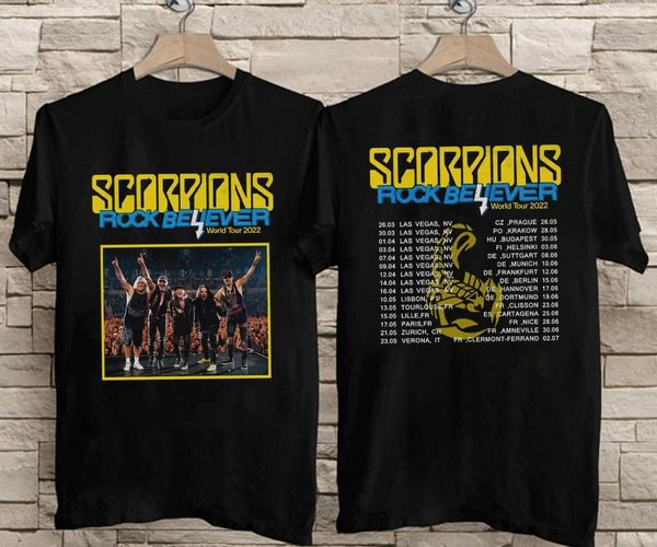 Scorpions Rock Believer World Tour T-Shirt, Scorpions T-Shirt, Rock Believer World Tour Shirt, Scorpions Tour Tee - BlackFridayBuys