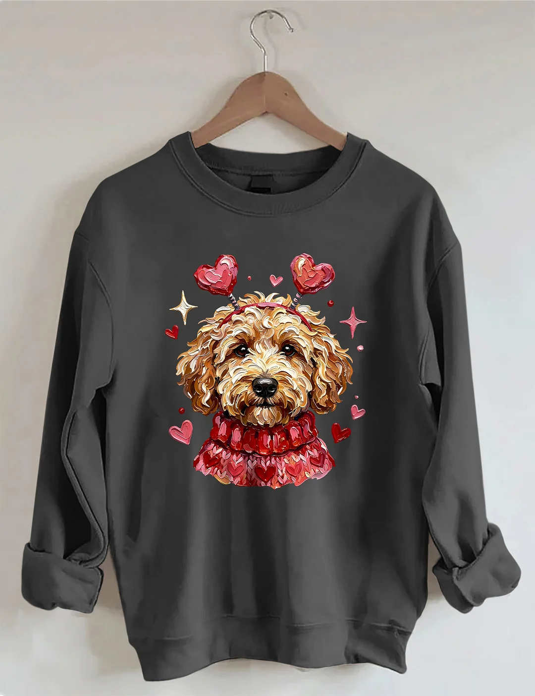 Goldendoodle Dog Valentines Sweatshirt
