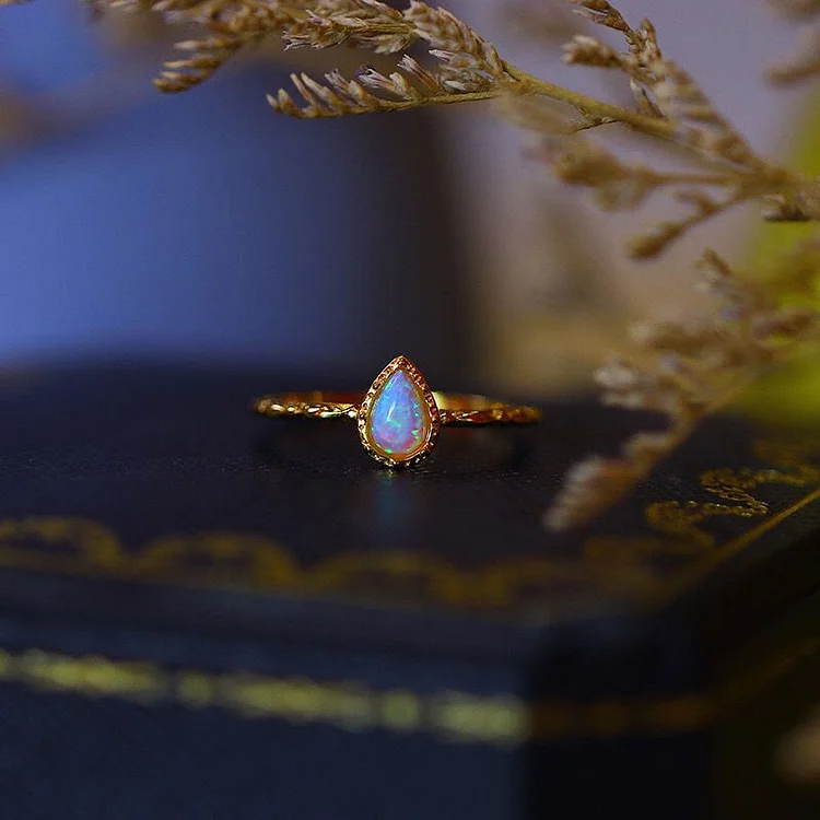 Olivenorma "Water Drop" Vintage Opal Ring
