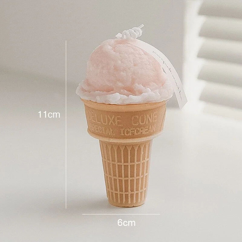 Xpoko Creative ice cream cone aromatherapy candle diy home fragrance birthday gifts simulation dessert gourmet candle table decoration