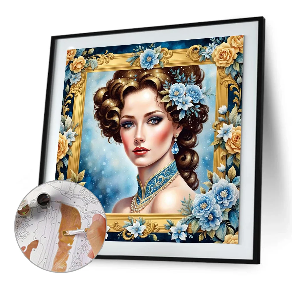 DIY Paint By Number 40*40cm - Photo Frame Lady