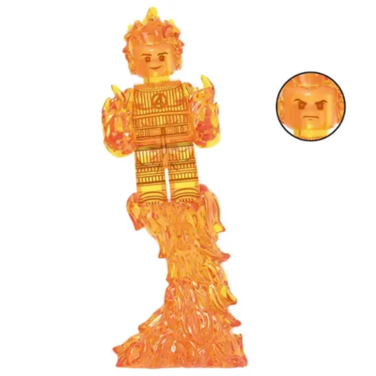Human Torch (Fantastic Four First Steps) Custom Marvel Superhero Minifigure Minifigure Bricks monstertoys