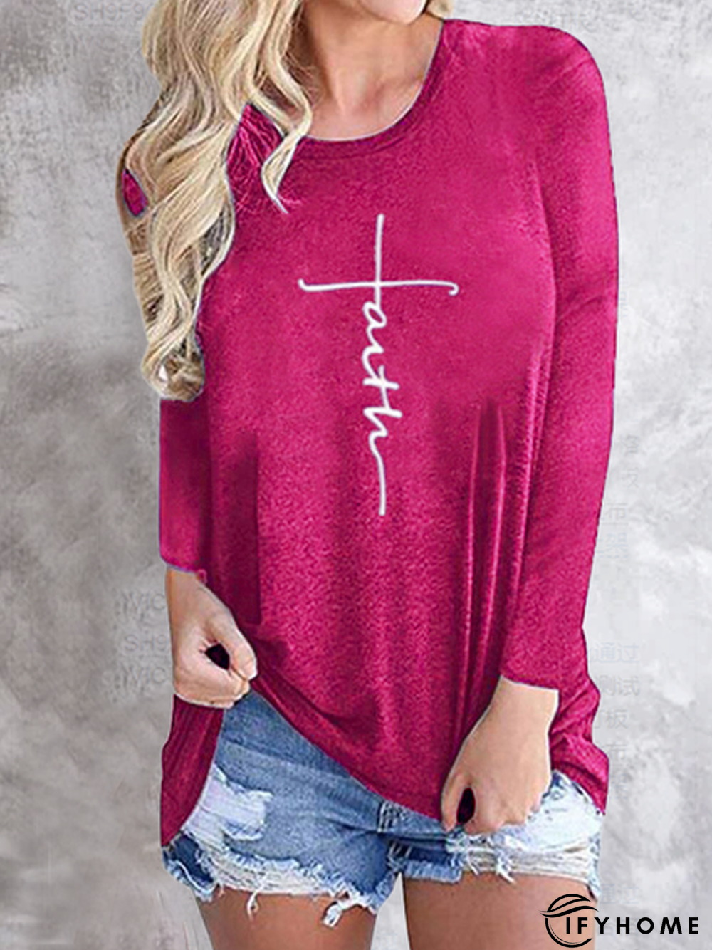 Cotton Casual Letter shirt & Tunic Top | IFYHOME