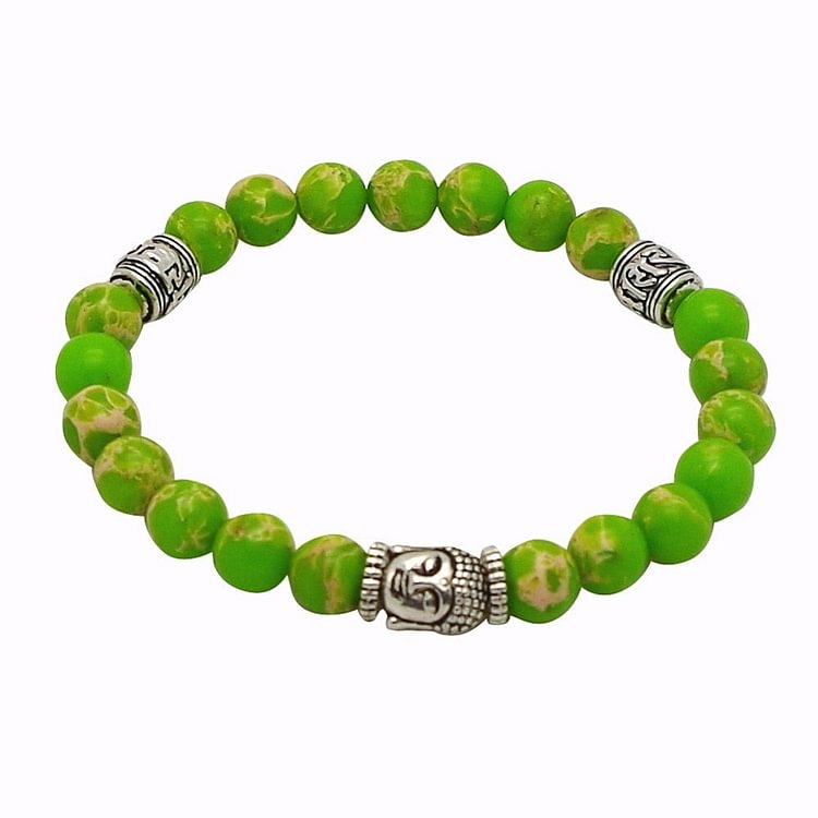 YOY-7 Chakra Bracelets Bangle Light Green  Crystals Stone
