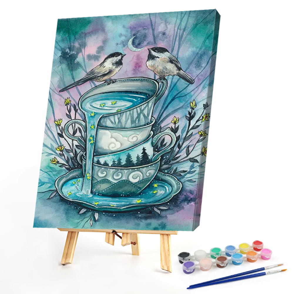 

40*50CM - Paint By Numbers - Cup Bird, 501 Original