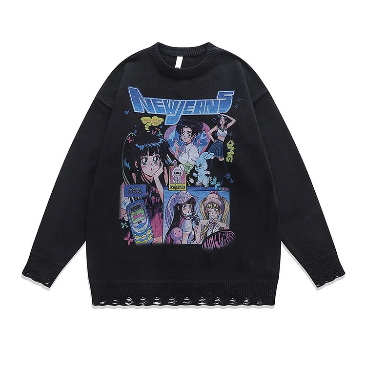 Kawaii New Jeans Y2K K-Pop Style Trendy Sweater weebmemes