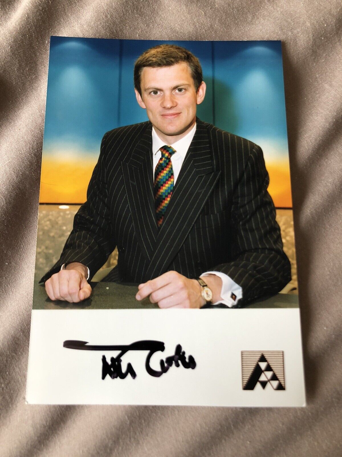 TIM CURTIS (ANGLIA NEWS) SIGNED CAST Photo Poster painting