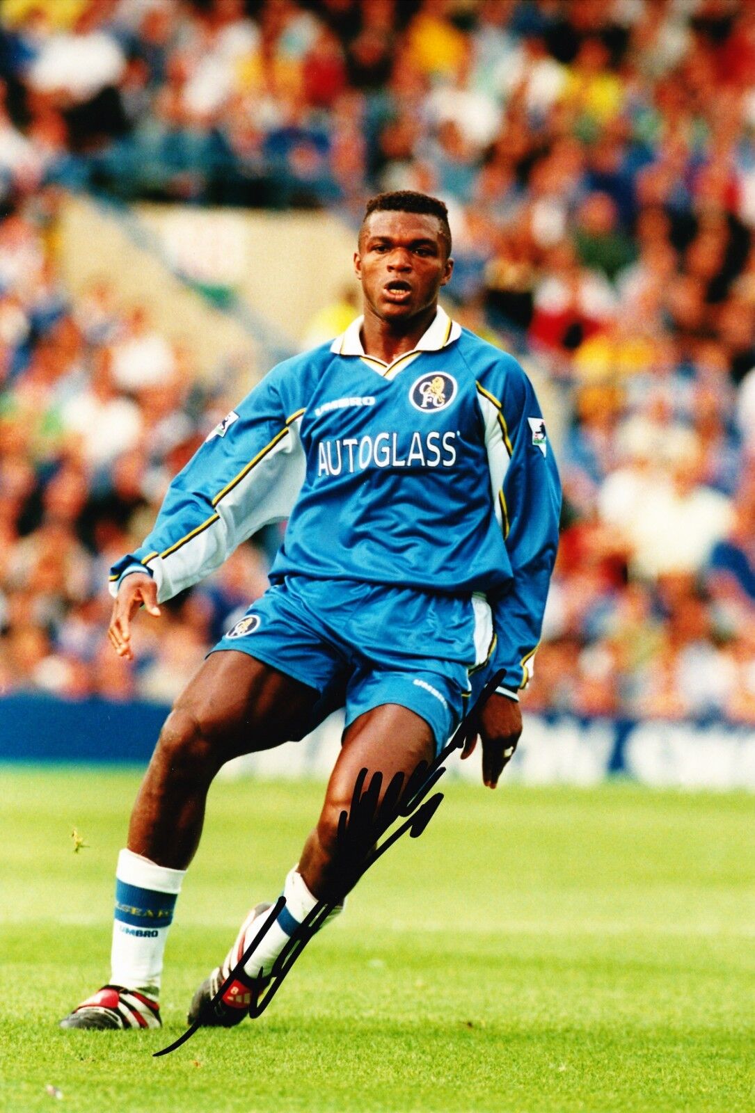 Marcel Desailly Signed 12X8 Photo Poster painting Autograph CHELSEA & France AFTAL COA (1839)