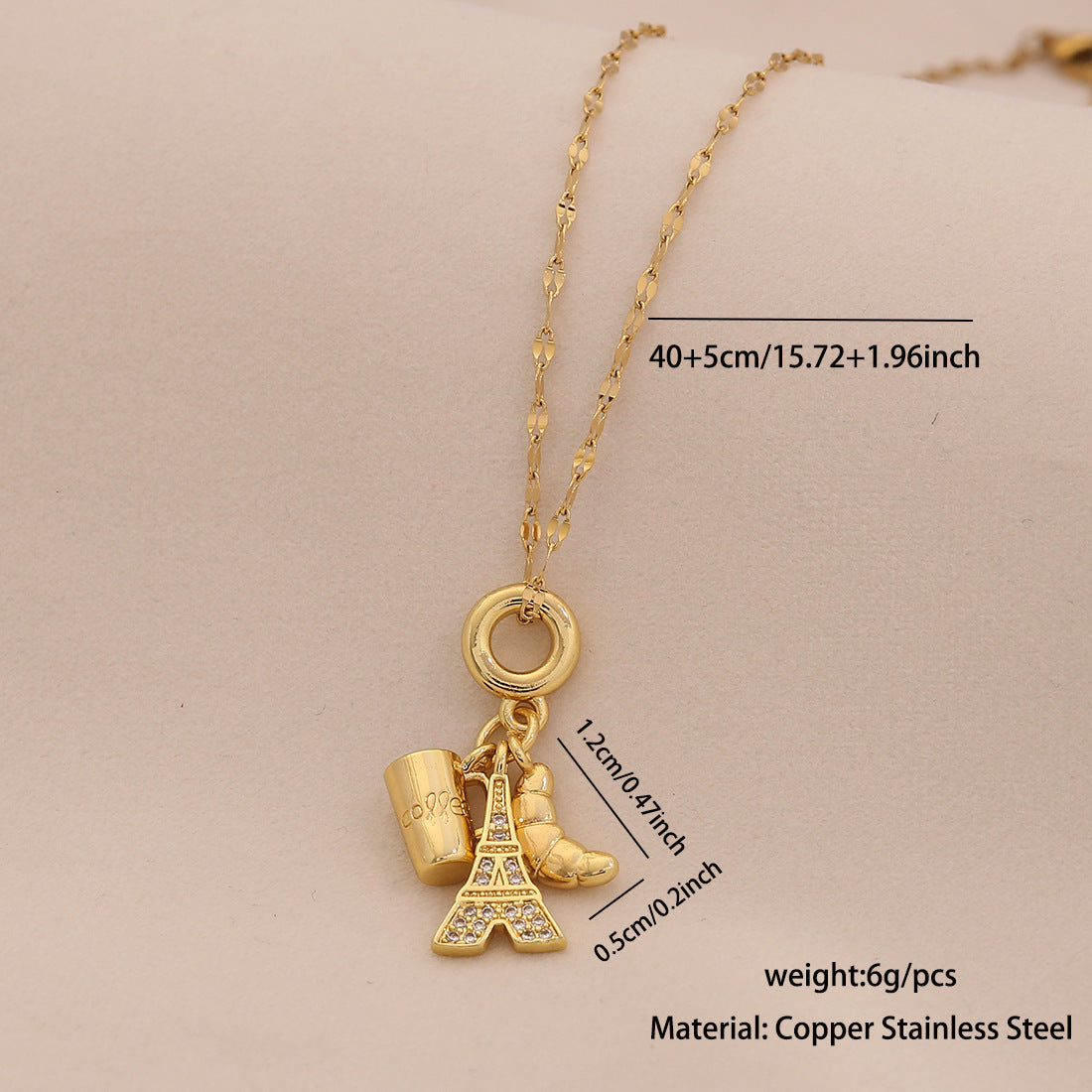 Dripping Oil Earth Airplane Suitcase Pendant Necklace Retro Color Preserving Accessories N1509