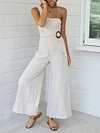 One-Shoulder Empire Wide Leg Jumpsuit