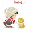 【Limited Stock Sale】Girl Dog-Partial 9CT Stamped Cross Stitch Bead Embroidery 35*43cm tapestrymarket