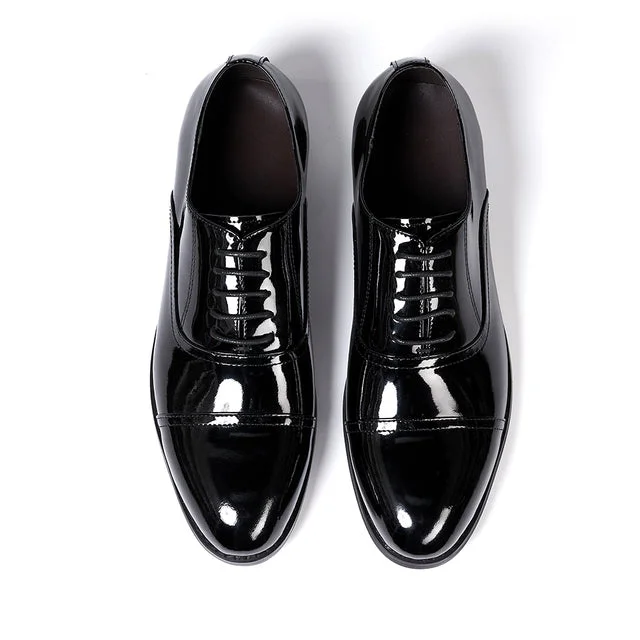 Mens Oxfords Genuine Black Patent Leather