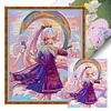 >SALE<Full Embroidery Eco-cotton Thread 11CT Printed Cartoon Girl Cross Stitch 40x50cm