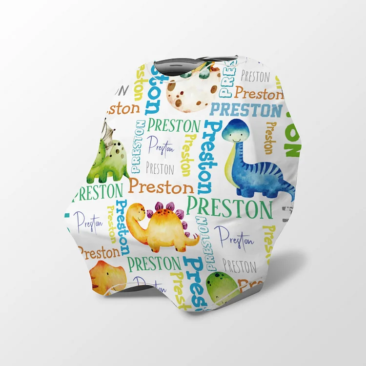 Personalized Dinosaur Baby Car Seat Canopy| Canopyl171
