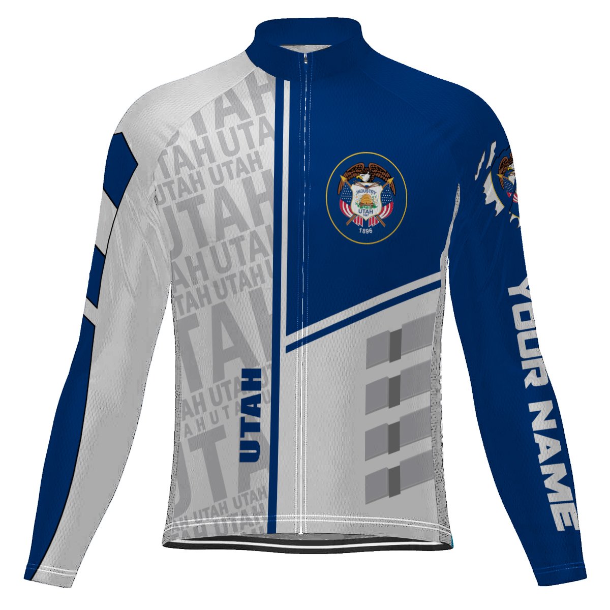 Customized Utah Long Sleeve Cycling Jersey for Men | captainssportss.com