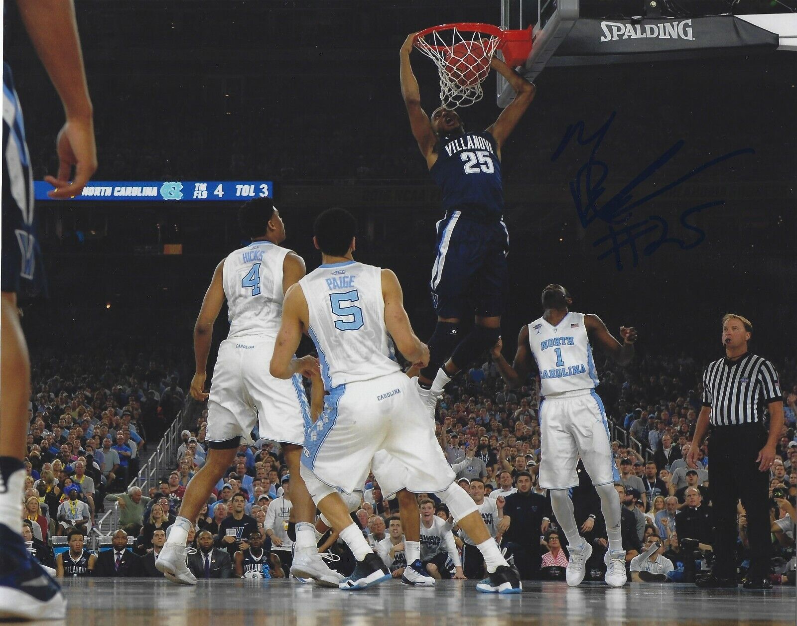 Autographed MIKAL BRIDGES Villanova University Basketball 8X10 Photo Poster painting COA