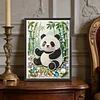 Gr&uuml;ner Panda DIY, teilweise Diamantperlen-Malerei-Kunstsets, 30x40cm, Spezialform-Perlengem&auml;lde, Bildkunst, Bastelarbeiten f&uuml;r Wanddekoration zu Hause