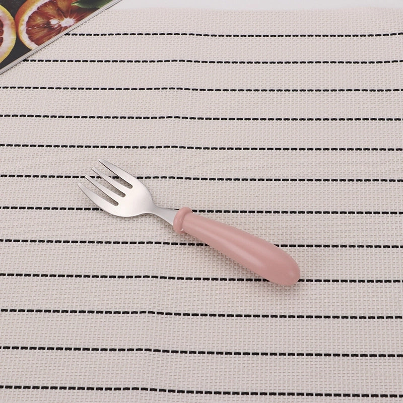 Cute Solid Color Stainless Steel Tableware