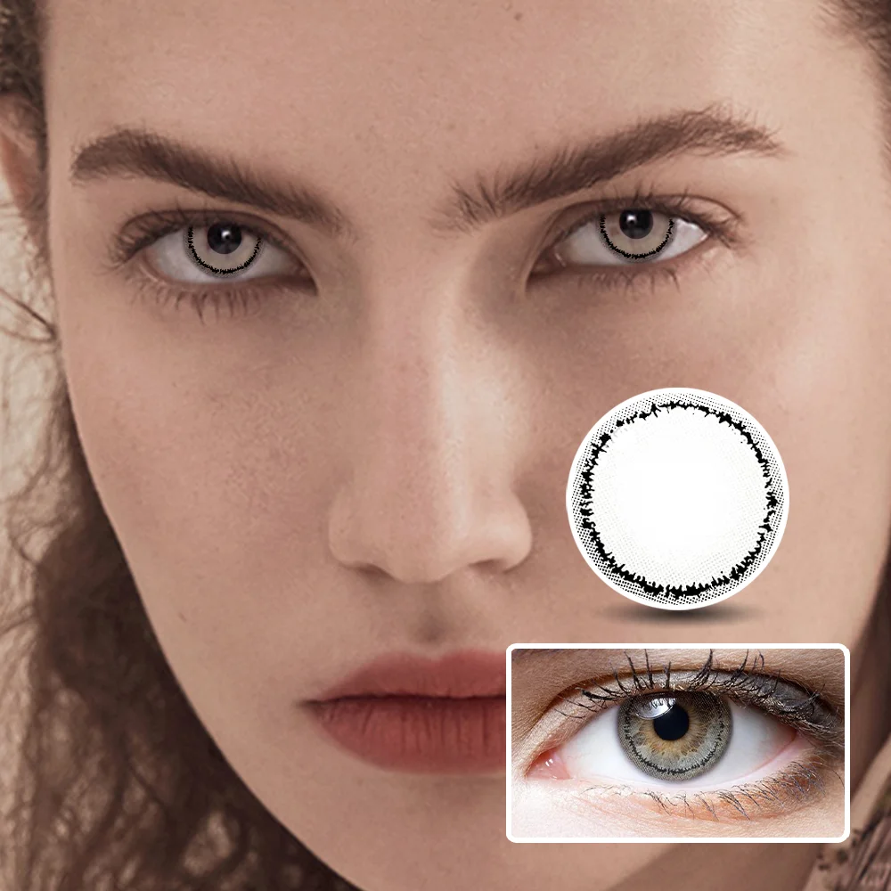 NEBULALENS Tear Ash Yearly Prescription Colored Contact Lenses NEBULALENS