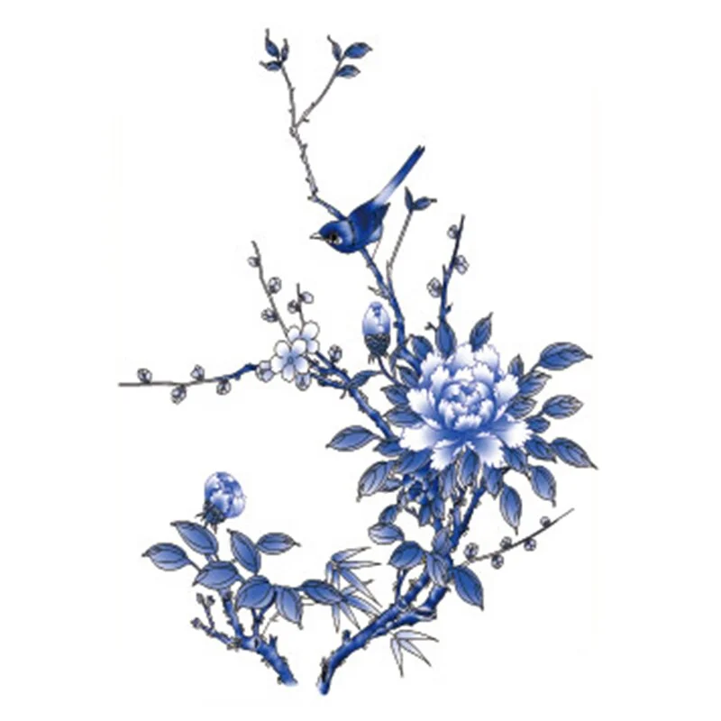 Pink Bloom Rose Water Transfer Fake Tattoo Stickers Women Body Chest Art Temporary Waist Bracelet Flash Tatoos Flower For Girl