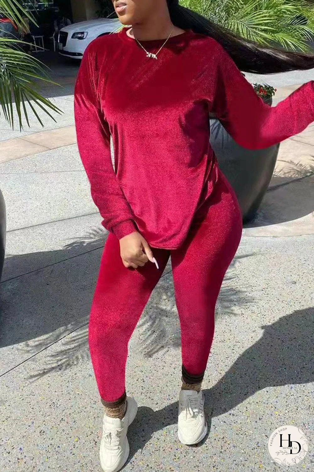 Black Fashion Casual Solid Basic O Neck Long Sleeve Two Pieces