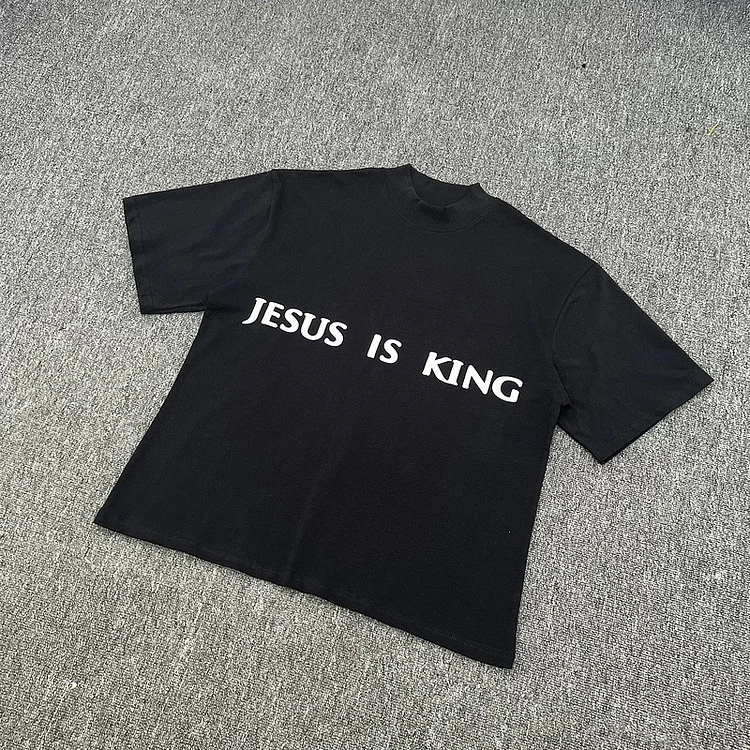 Sopula Jesus Is King Graphic Print Cotton Essential T-Shirt