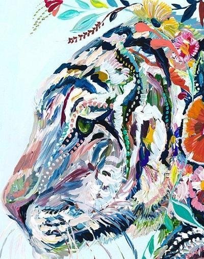Animal Tiger Paint By Numbers Kits UK For Adult PH9481
