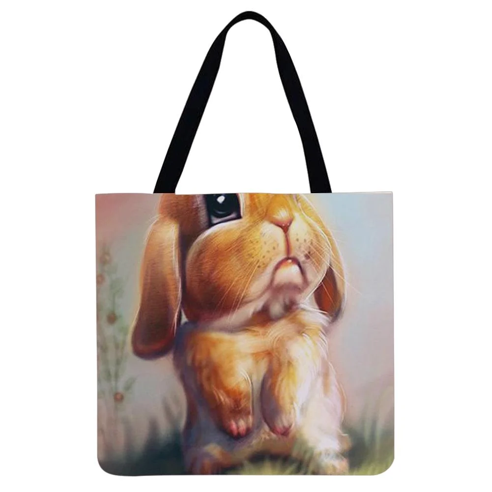 Linen Tote Bag -  Rabbit