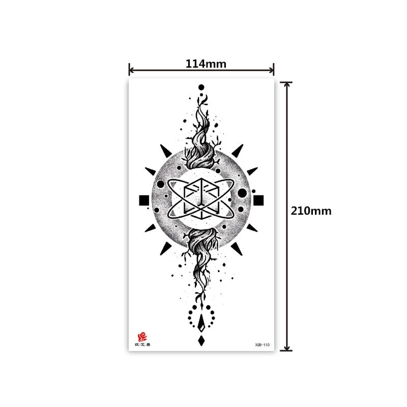 Half-arm waterproof tattoo stickers arm fierce wolf head animal arm lasting cross-border European and American tattoo stickers