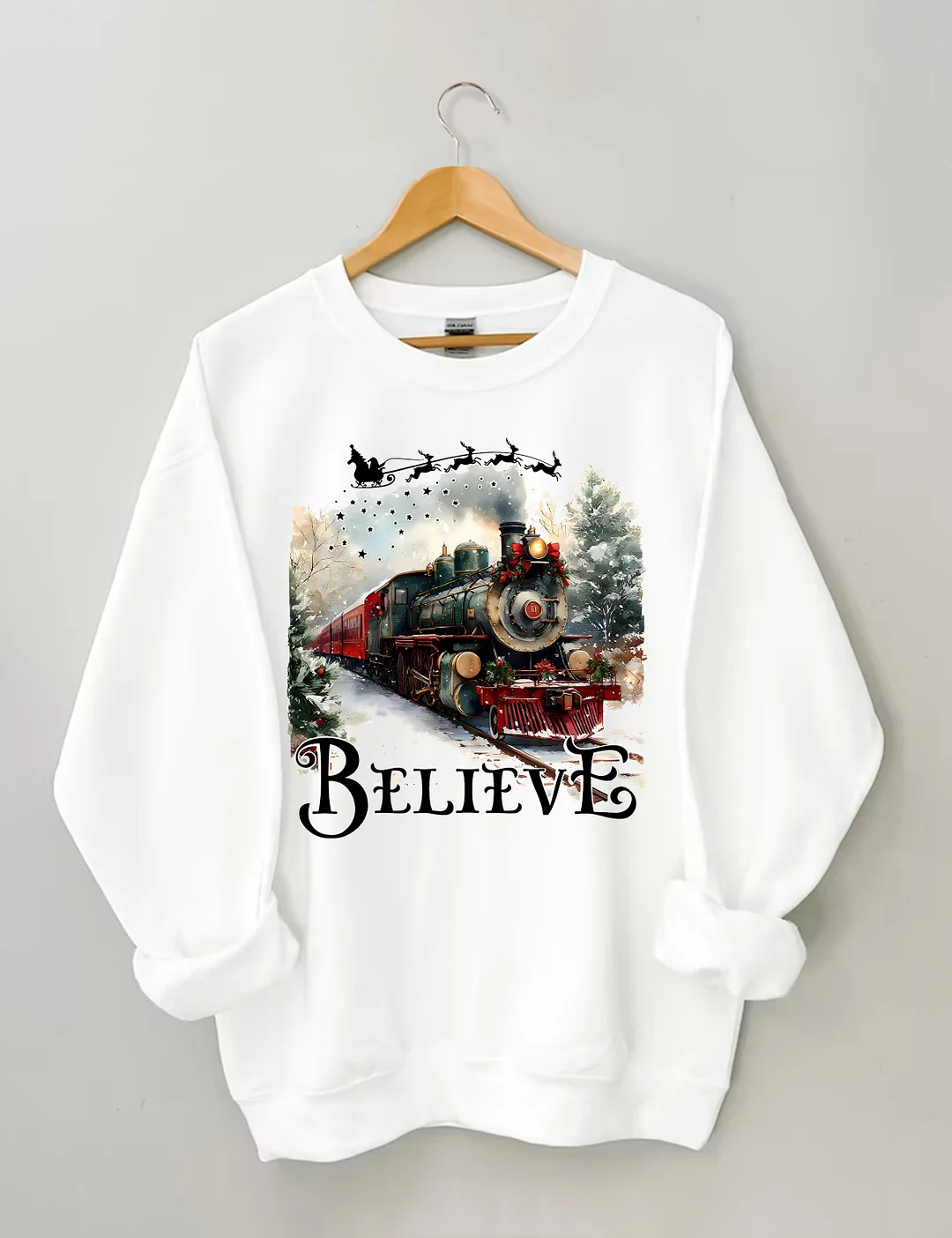 Believe Train Christmas Sweatshirt