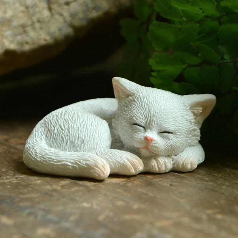 Cute Kittens Cat Figurine Micro Landscape Ornaments Decorative Figurines Garden Desk Deco Home Decoration Maison et Jardin