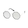 Round Octagon Mirror Lens Sunglasses 