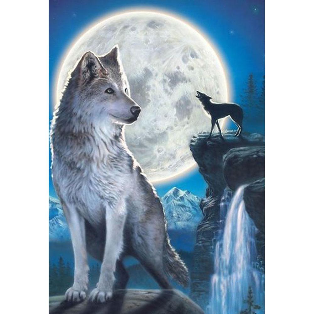 

Night Wolf - Square Drill Diamond Painting - 30*40CM, Square diamond 30*40cm, 501 Original