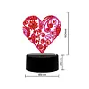 DIY Diamond Painting 7 Color Night Light Lamp Home Decoration Ornament Gift Kit(Heart)