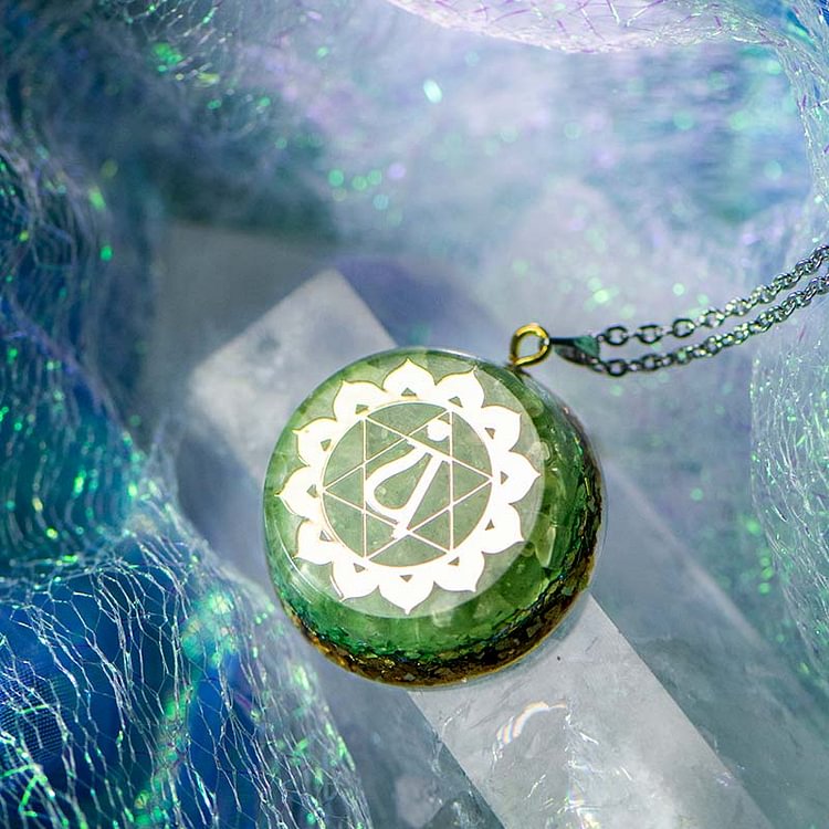 Green Fluorite Healing Reiki Orgone Necklace