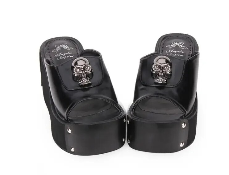 VCshoes Woman Mori Girl Lolita Cosplay Shoes Lady High Heels Wedges Pumps Women Princess Sandals 8cm Rivets