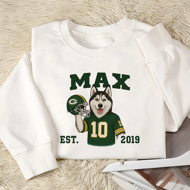 Custom Pet American Football Embroidered Hoodie/Sweatshirt