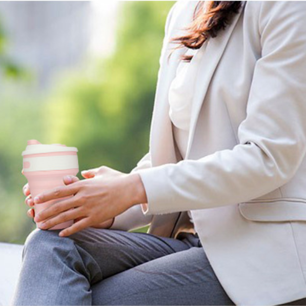 Coffee cup travel collapsible water cup