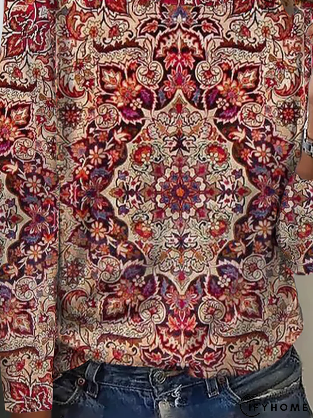 Jersey Crew Neck Loose T-Shirt | IFYHOME