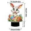 Easter Bunny Eggs DIY Diamonds Painting Table Lamp Diamond Art Light Ornament Kit