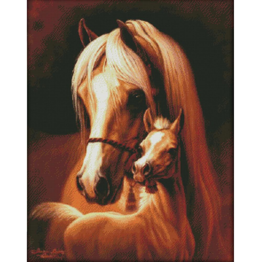 

Mother And Child Love - 14CT Stamped Cross Stitch - 51*62cm, 501 Original