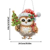 2D/Flat Christmas DIY Diamond Art Acrylic Pendant Wall Door Decoration (Owl)