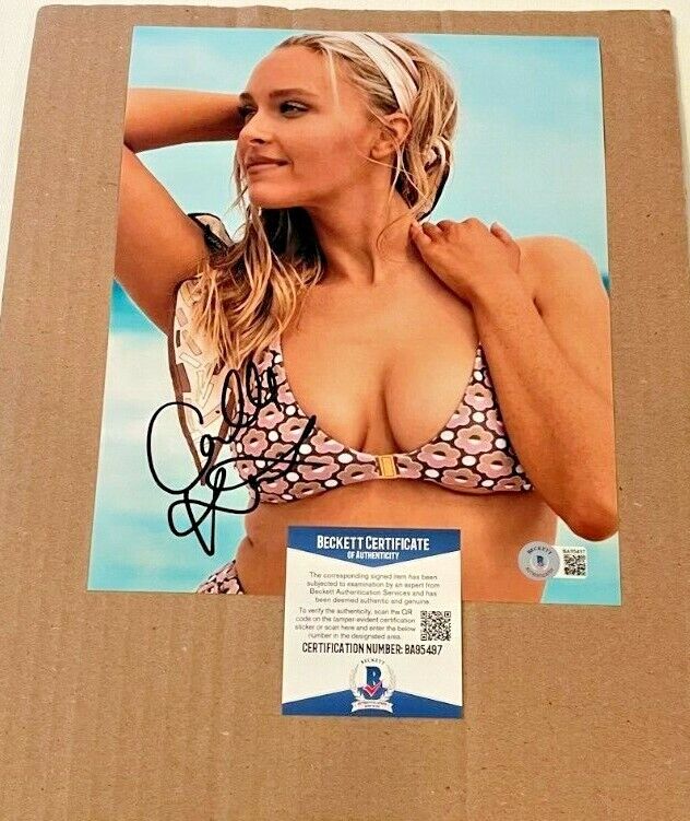 CAMILLE KOSTEK SIGNED S.I. SWIMSUIT COVER GIRL 8X10 Photo Poster painting BECKETT CERTIFIED #13