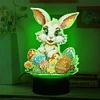 Easter Bunny Eggs DIY Diamonds Painting Table Lamp Diamond Art Light Ornament Kit