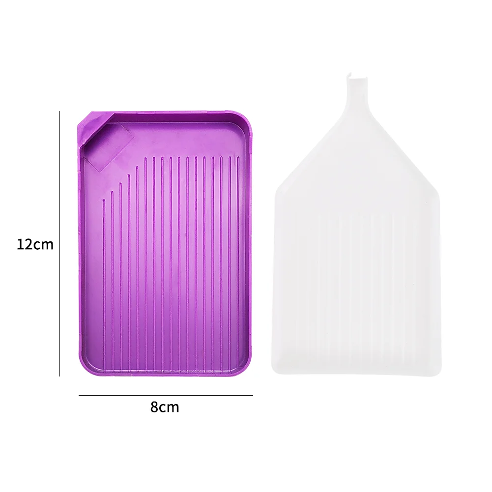 Diamonds Painting Tray Handmade Purple Funnel Plate Single Tool Accessories