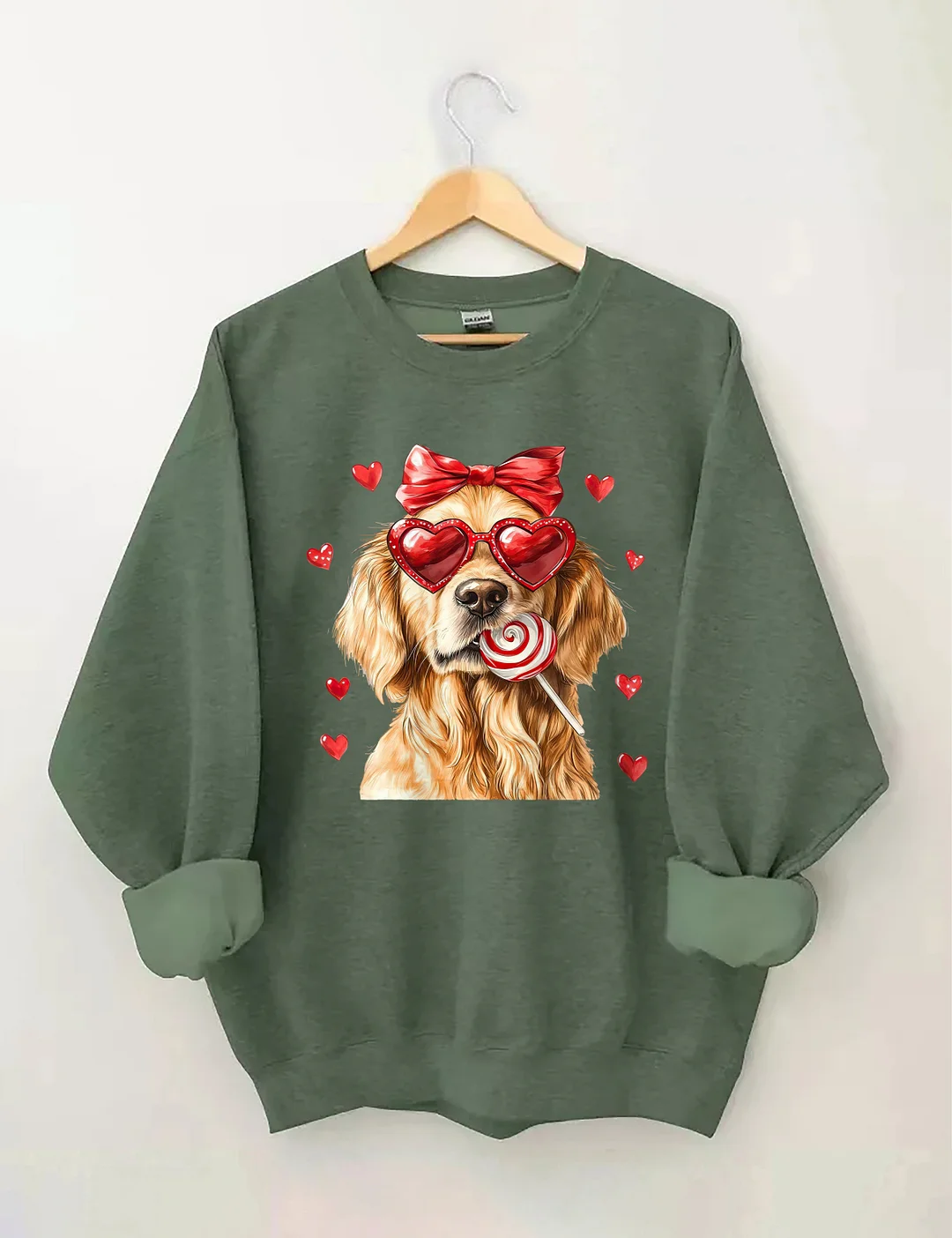 Cute Valentine Golden Retriever Sweatshirt