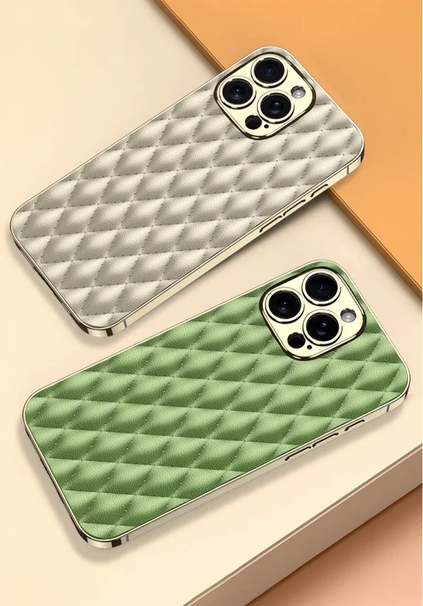 Apple Xiaoxiangfeng Mobile Phone Case Rhombus Leather Case