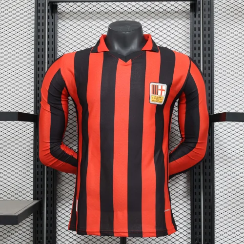2024/2025 Long Sleeve Player Version AC Milan 125th Anniversary Red Soccer Jersey 1:1 Thai Quality